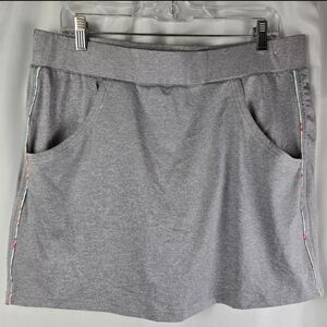 Pebble Beach Dry-Luxe Heather Gray Athletic Golf Tennis Pull On Skort Size XL